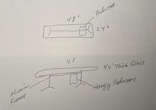 Herman Miller Bruce Burrick 24”x48” 3/4” Glass Top