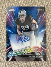 BROCK BOWERS 2024 TOPPS CHROME FUTURE STARS BLUE REFRACTOR AUTO RC #FSA-BB /150