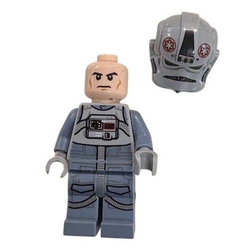 LEGO Star Wars AT-AT Driver Minifigure Red Imperial Logo Cheek Lines sw1104 Lot - Picture 2 of 3