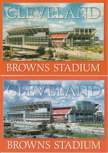 (2) Cleveland Browns Fußballstadion Postkarten - gleiche Codes, verschiedene Ansichten! - Bild 1 von 2
