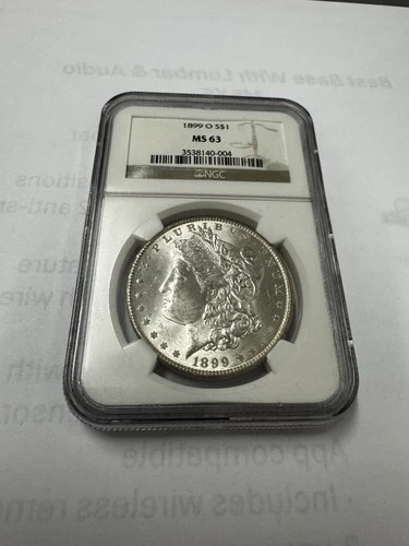 1899 O Mint Morgan Silver Dollar MS63 NGC Graded Silver Dollar O Mint Graded