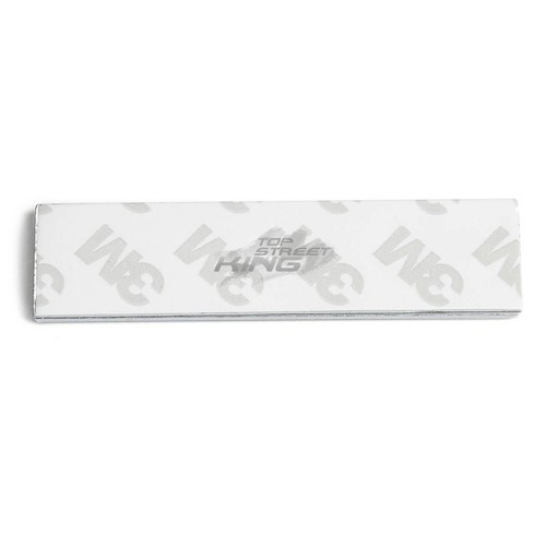 METAL 3D PLATE EMBLEM DECAL LOGO TRIM SYMBOL POLISHED CHROME RED 2.3L 2.3 L - Picture 3 of 3