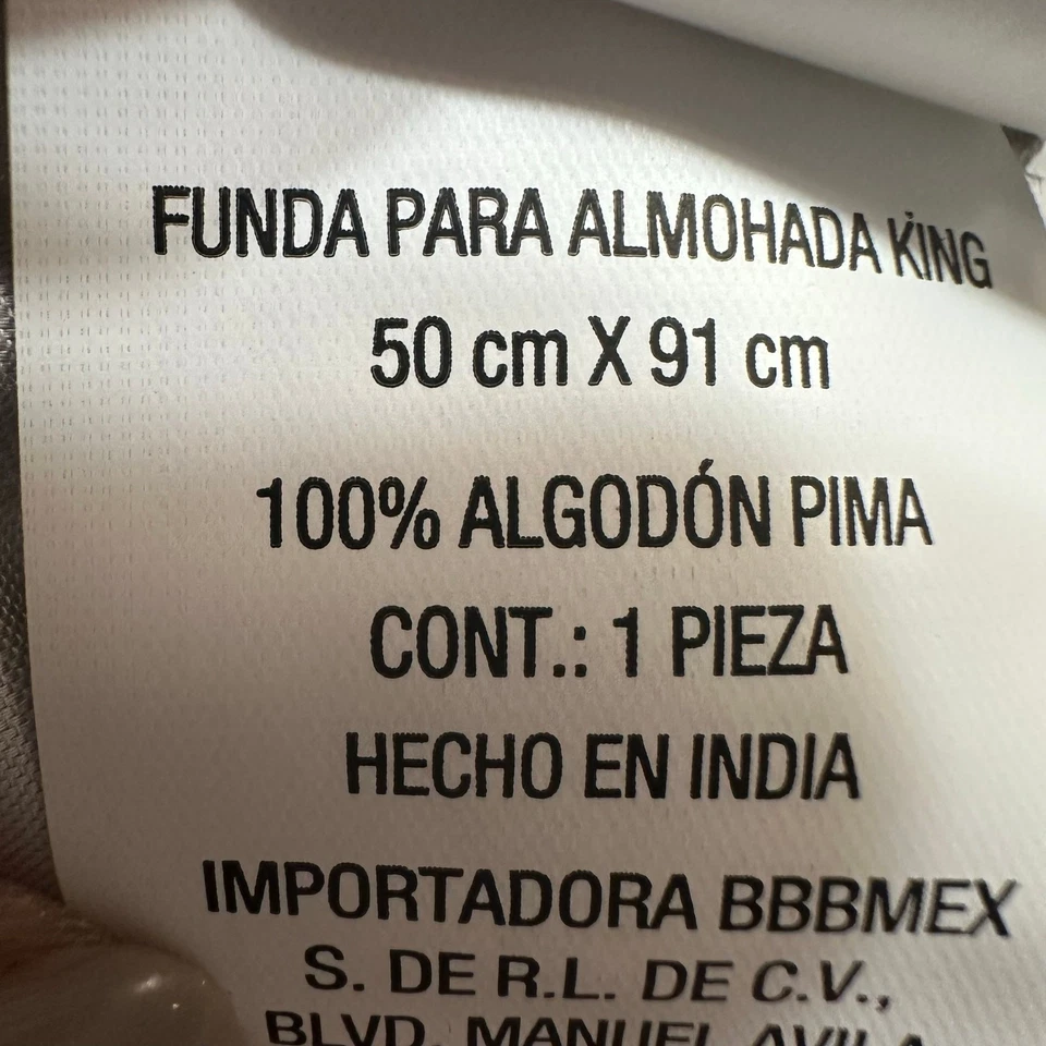 Juego de 2 fundas de almohada Wamsutta gris claro satinado a rayas tamaño king Foto 4 de 4