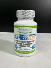 Power By Naturals Premium Quality Organic Sea Moss Plus 60 Caps Exp 09|25