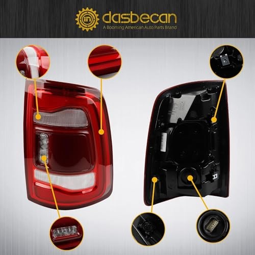  Tail Light Assembly LED Right Passenger Side Red Trim w/o Blind Spot - Picture 7 of 8