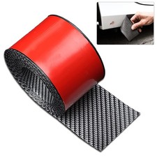 Universal Carbon Fiber Pattern Side Skirts Anti-Scratch.Rubber Edge