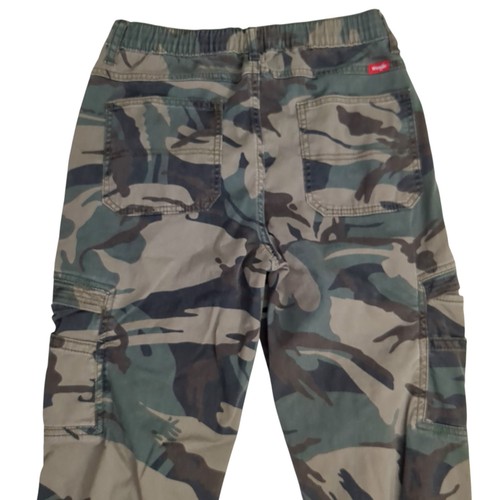 Wrangler Boy Camo Cargo Jogger Pants Size 16 Regular Elastic Draw String - Picture 6 of 7