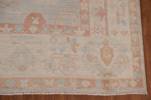 Vegetable Dye Oushak Oriental Area Rug Living Room Handmade Turkish Carpet 9x12 - Picture 7 of 20