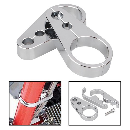 1.25" Motorcycle Handlebar Brake Clutch Cable Wire Clamp Holder For Harley Dyna - Picture 2 of 17