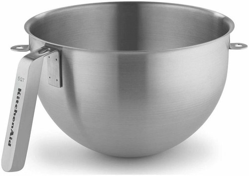 KitchenAid KSMC5QBOWL 5 Quart Rührschüssel mit J Haken Griff, Edelstahl
