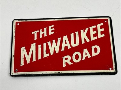 The Milwaukee Road Railroad Post Müsli Blechschild Zug Metall Vintage 1950 s