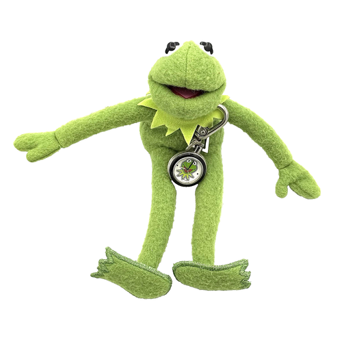 Kermit The Frog 8” Plush By German Company Igel Pocket Watch Works Rare! - Picture 4 of 13