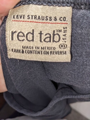T-shirt uomo Levi Strauss & Co Red Tab nera manica corta etichetta taglia XL - Foto 9 di 10