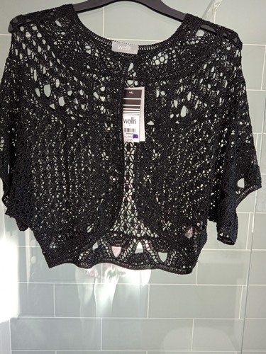 Bolero/Crochet Style Black WALLIS Size S Brand new Stunning