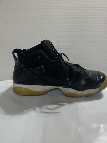 Nike Air Jordan 6 Rings Size 8.5 Space Jam Black Leather Blue 322992-016 - Picture 3 of 10