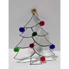 Stained Glass Christmas Tree Window Hanging Ornament Decoration Holiday Decor
