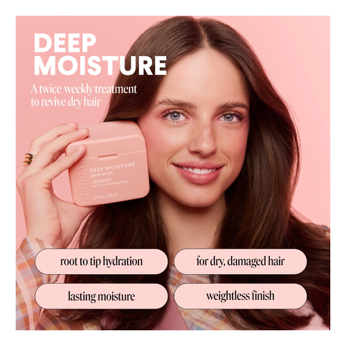 Deep Moisture Hair Mask, Strength Dry Damaged Hair, Keratin Shea Butter 8 Fl Oz - Picture 3 of 12