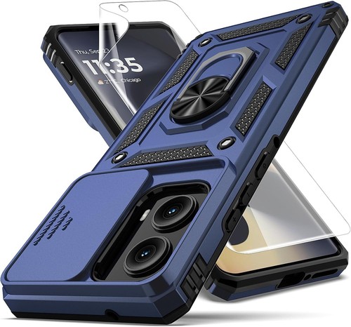 Für Motorola Edge 2024 Hülle, mit Kamera Linse Cover HD Moto 2024, Blau  - Bild 1 von 8