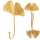 3Pcs Sticky Hooks Leaf Shaped Adhesive Wall Hooks Over the Door bathroom hook