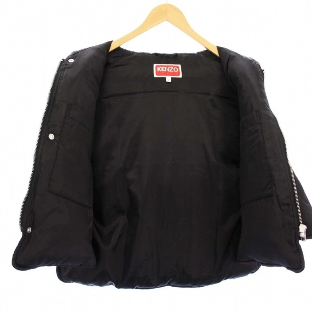 Kenzo Gilet Imbottito Piumino Gilet Esterno Felpa con Cappuccio L Nero FD65OU0019NI KH AA Usato4