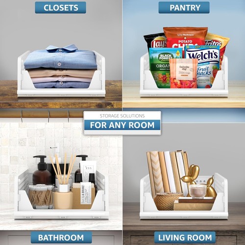 Stackable Plastic Storage Basket, Foldable Closet Organizers and Storage Bins... - Picture 4 of 8