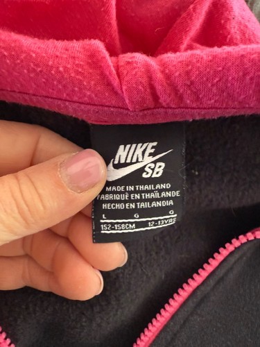 Felpa Nike SB con cappuccio e zip intera bambina taglia Large (12-13 anni) - Foto 5 di 7