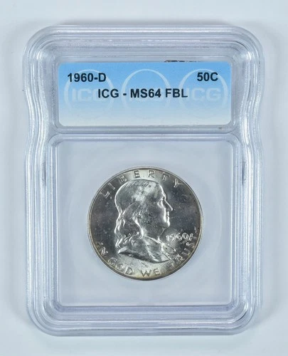 1960-D Franklin Half Dollar MS64 FBL ICG *9292