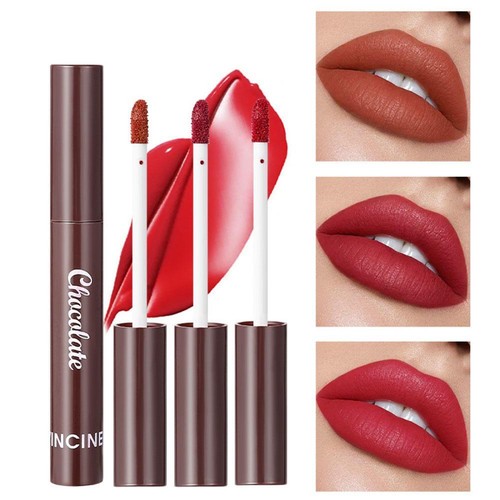 5pcs/Set Chocolate Matte Velvet Lip Glaze Lip Gloss Set Lip Up Ma3d8 kol0 L0W4 - Picture 4 of 16