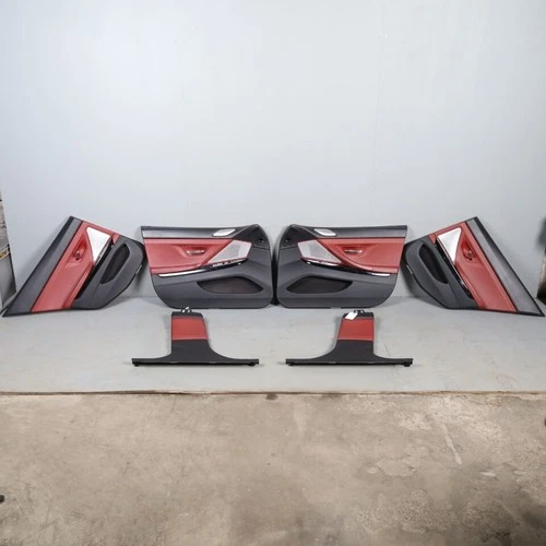 2013-2019 BMW 640i 650i F06 Gran Cpe Door Panel Set Vermilion Red OEM