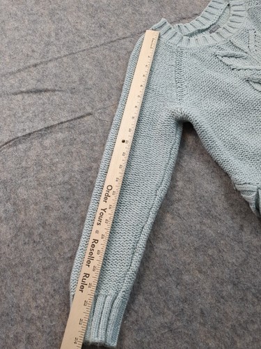 Aerie Gr. M Grobstrick Pullover hellblau abgerundeter unterer Saum - Bild 10 von 11