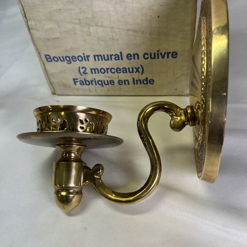 Princess House 313 Messing und Glas Wandleuchter Heritage Muster Made in India - Bild 7 von 12