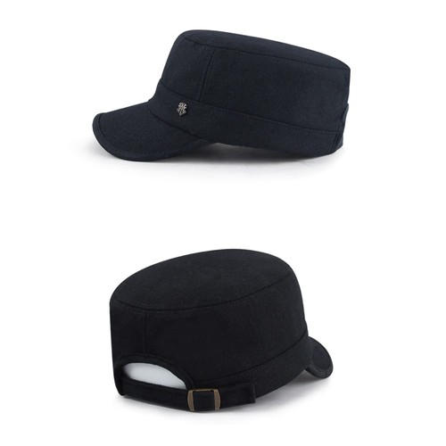 Unisex Para Hombres XL 2XL 61~64cm Lana Mqum Liso Militar Cadete Gorra Camionero Sombreros - Imagen 4 de 11