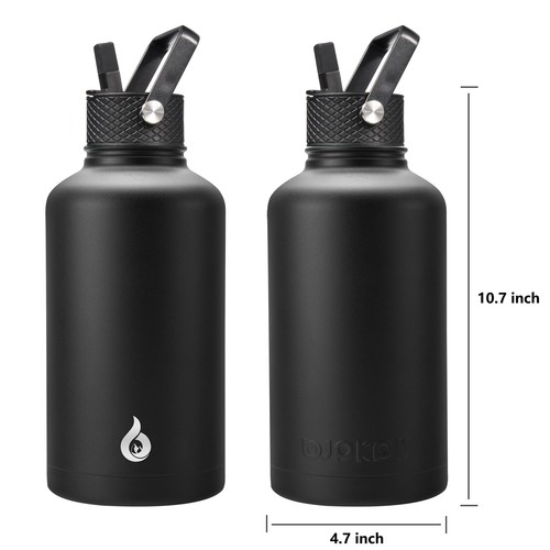 Half Gallon Insulated Water Bottles with Straw Lid,64oz Large ,Stainle... - Picture 7 of 7