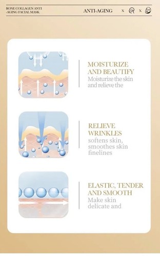 10pcs Anti-Wrinkle Collagen Face Mask Moisturizing Anti-Aging Repair Brightening - Picture 17 of 20