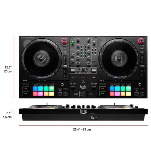 Hercules DJControl Inpulse T7 DJ controller with 2-deck self-propelled platter - Picture 3 of 6