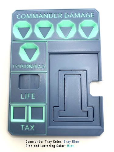 Commander Tray designed to assist in tracking MTG Commander Damage - Picture 11 of 25