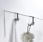 Double Hooks for Shower Door Towel Hooks Brushed Stainless Steel 2pcs - A0062
