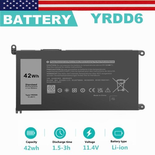 42wh YRDD6 Laptop Battery For Dell Inspiron 3493 3582 3583 3584 7586 3793 1VX1H - Picture 12 of 25