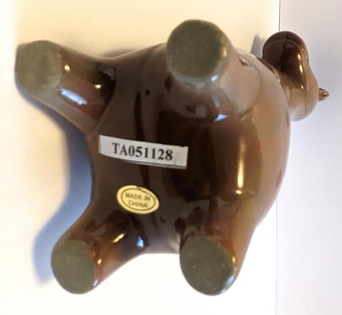 Vaso bocciolo ceramica rinoceronte rinoceronte ranger in pensione regalo NOS stravagante - Foto 7 di 10