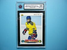 1992/93 UPPER DECK NHL HOCKEY CARD #234 MARKUS NASLUND ROOKIE KSA 10 GEM MINT UD