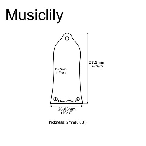 Musiclily Pro White Pearl 3 Hole Guitar Truss Rod Cover For China Epiphone LP - Bild 2 von 2