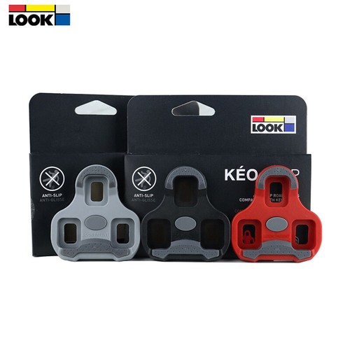 LOOK KEO Crampons antidérapants pour vélo de route neufs poignée noir 0 ̊ gris 4,5 ̊ rouge 9 ̊ flottant - Photo 1 sur 4