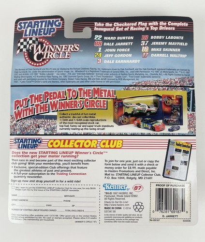 1997-98 Dale Jarrett Starting Lineup Figur und Karte Nascar Qualitätspflege - Bild 5 von 11