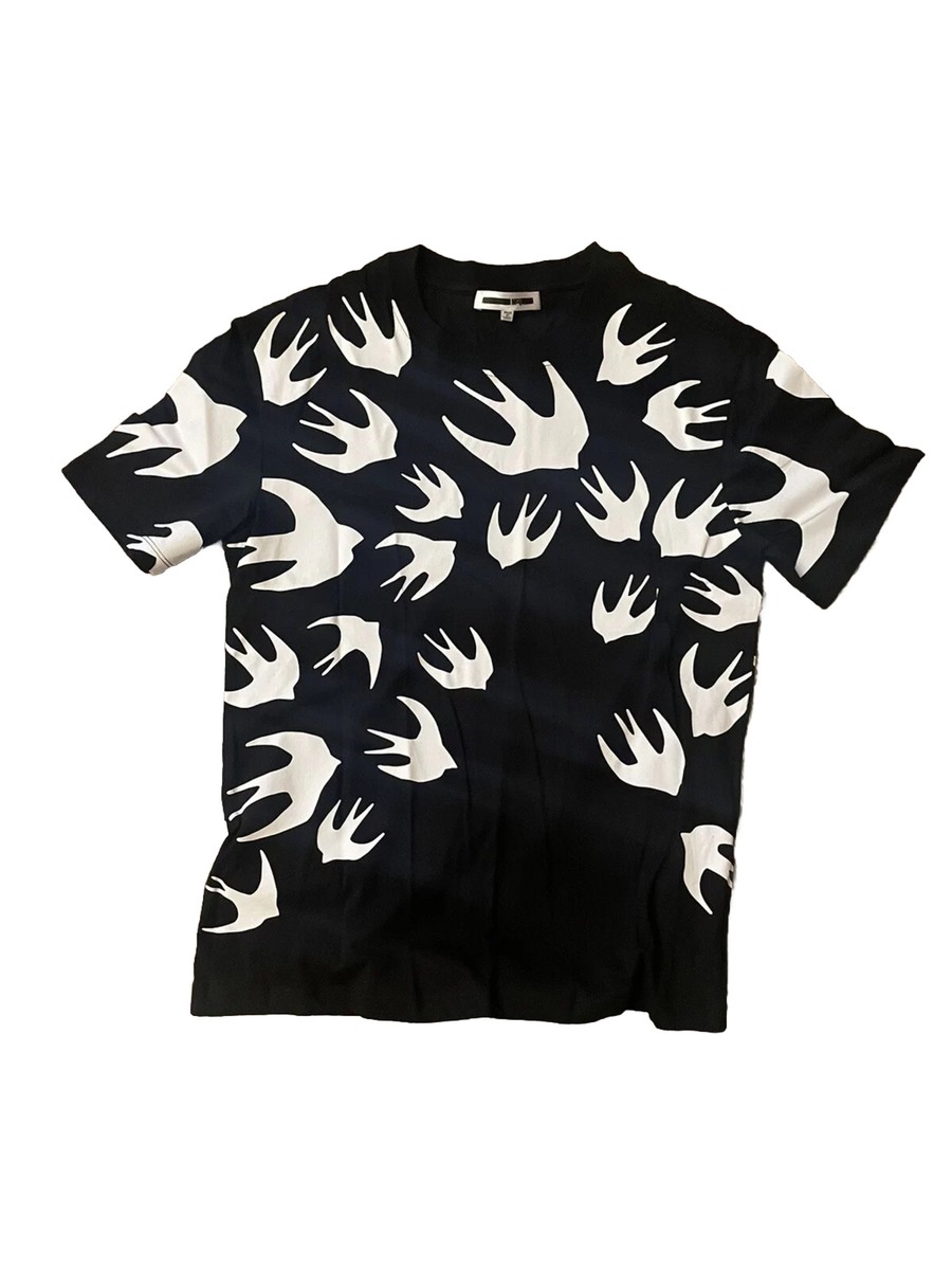 Mcqueen T Mcq Swallow Shirt Mens Mcq T Shirt Bird Swallow McQueen UK