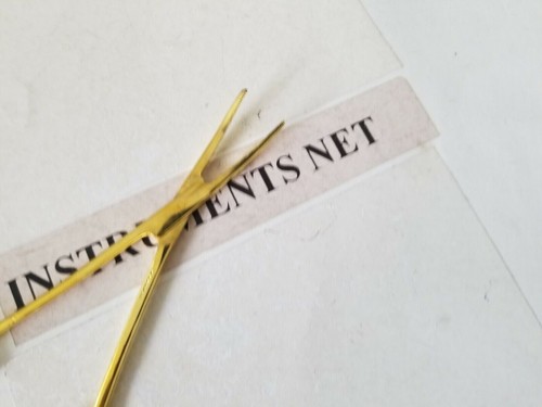 3 Stück Kelly Thermostat Pinzette Goldgriff chirurgisch medizinisch EMS 5,50" - gebogen - Bild 6 von 6