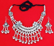 Vintage Kuchi Gypsy Necklace Jewelry Tribal BellyDance Fashion Festival Hot Sari
