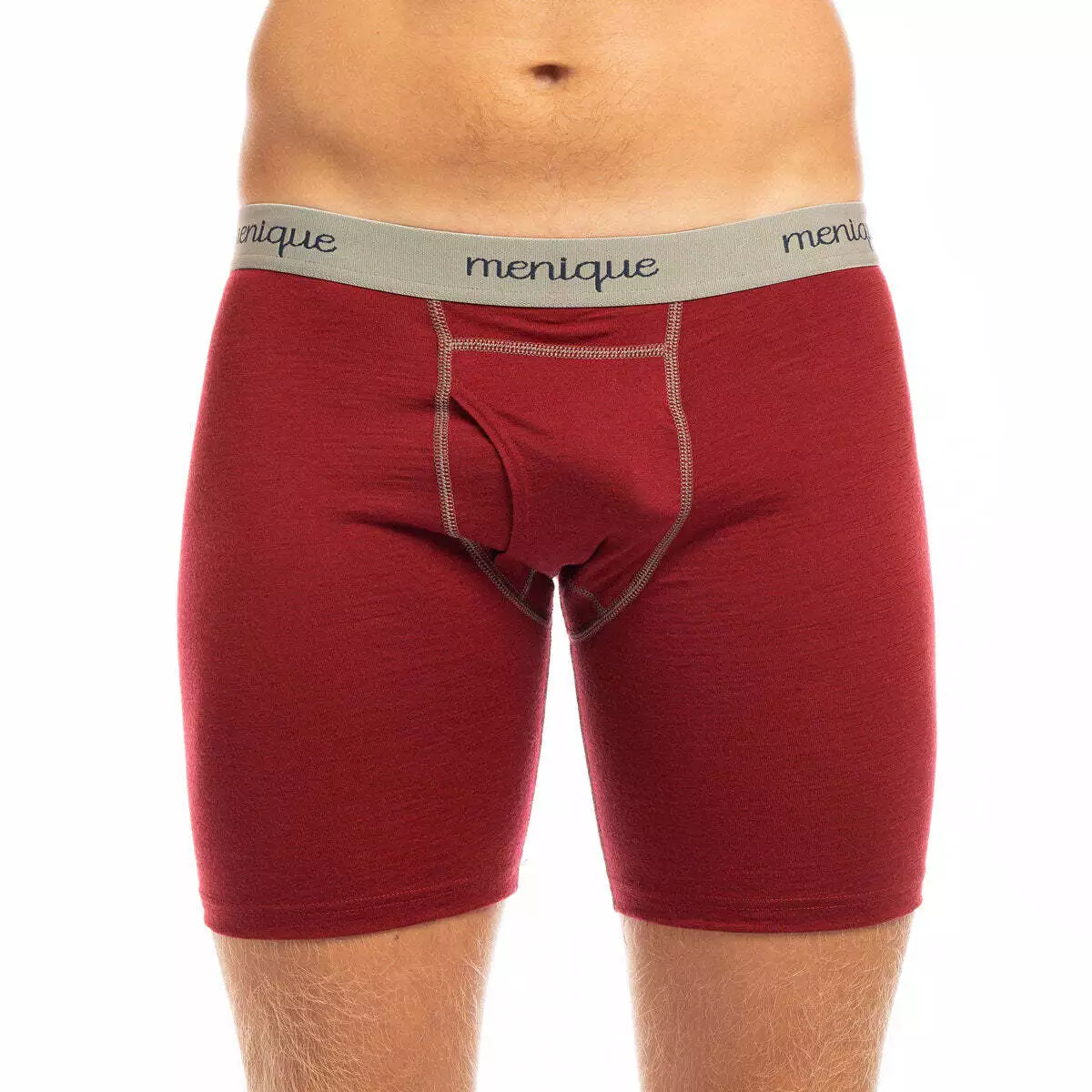 Men's Boxer Shorts * 100% Merino Wool Light Underwear Briefs * Royal Cherry  Red