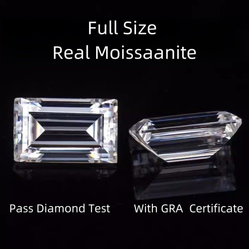 1.5x3~3x6mm White D Color VVS1 Baguette Cut Moissanite Stone Small size - Picture 7 of 10