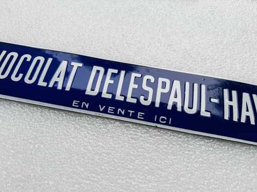 Emailschild Chocolat Delespaul-Havez - 46x8cm - Original, um 1930 - Bild 3 von 5