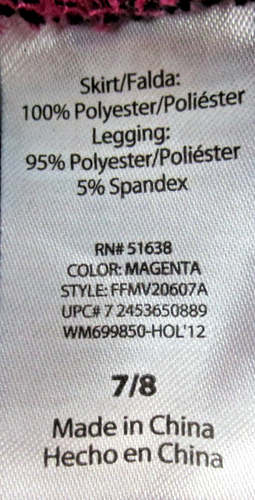 2 Pcs Girls Leggings with Skirt Footless M.V. Kids Leggings Size7/8 (C-34) - Picture 13 of 19